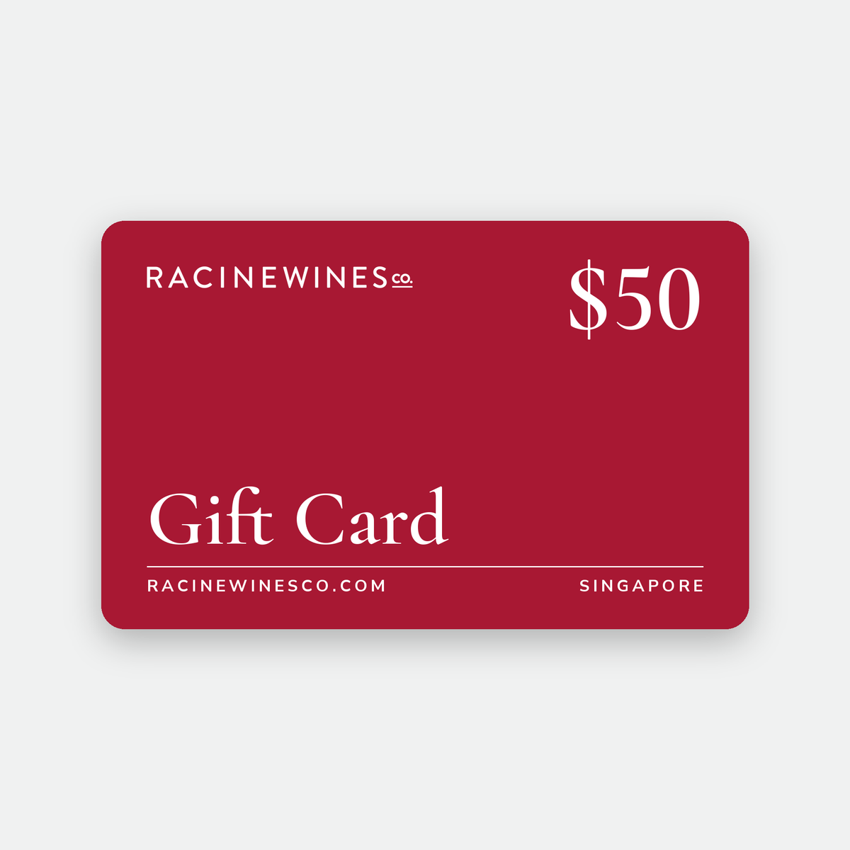 Racine Wines Co. Gift Card