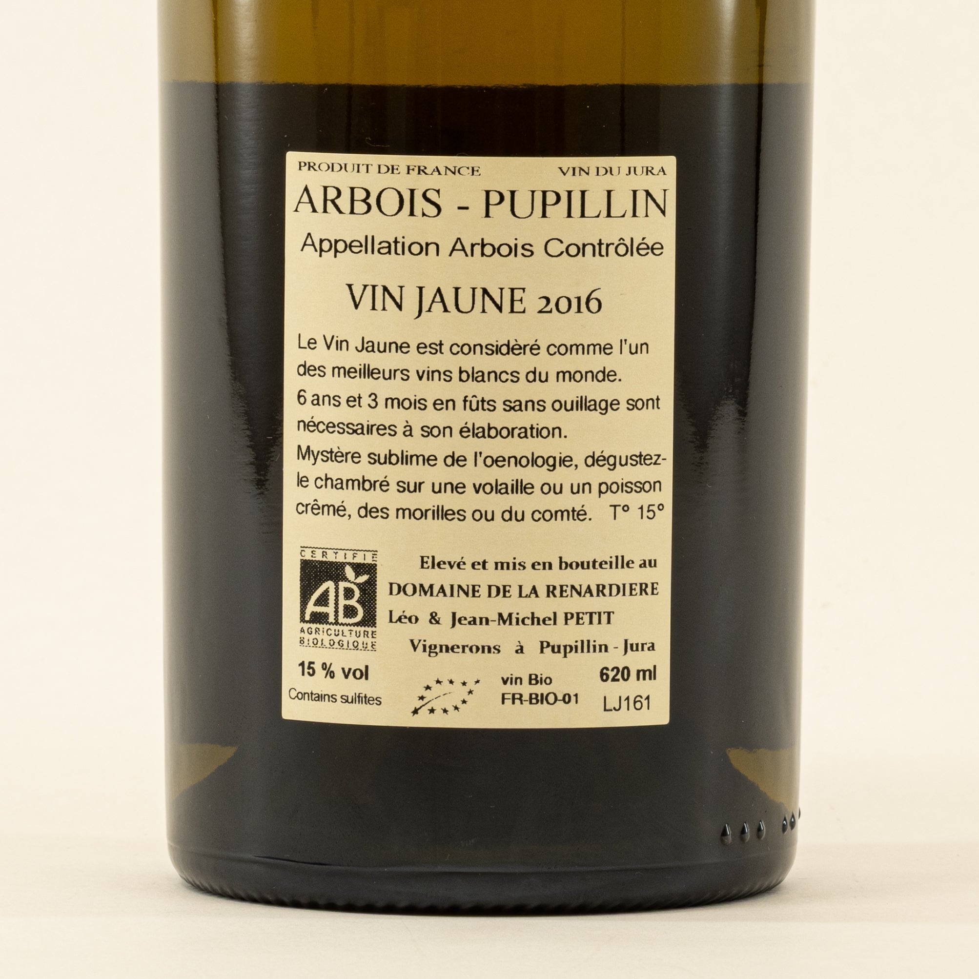 Vin Jaune 2016 - Domaine de la Renardière | Buy Natural Wines