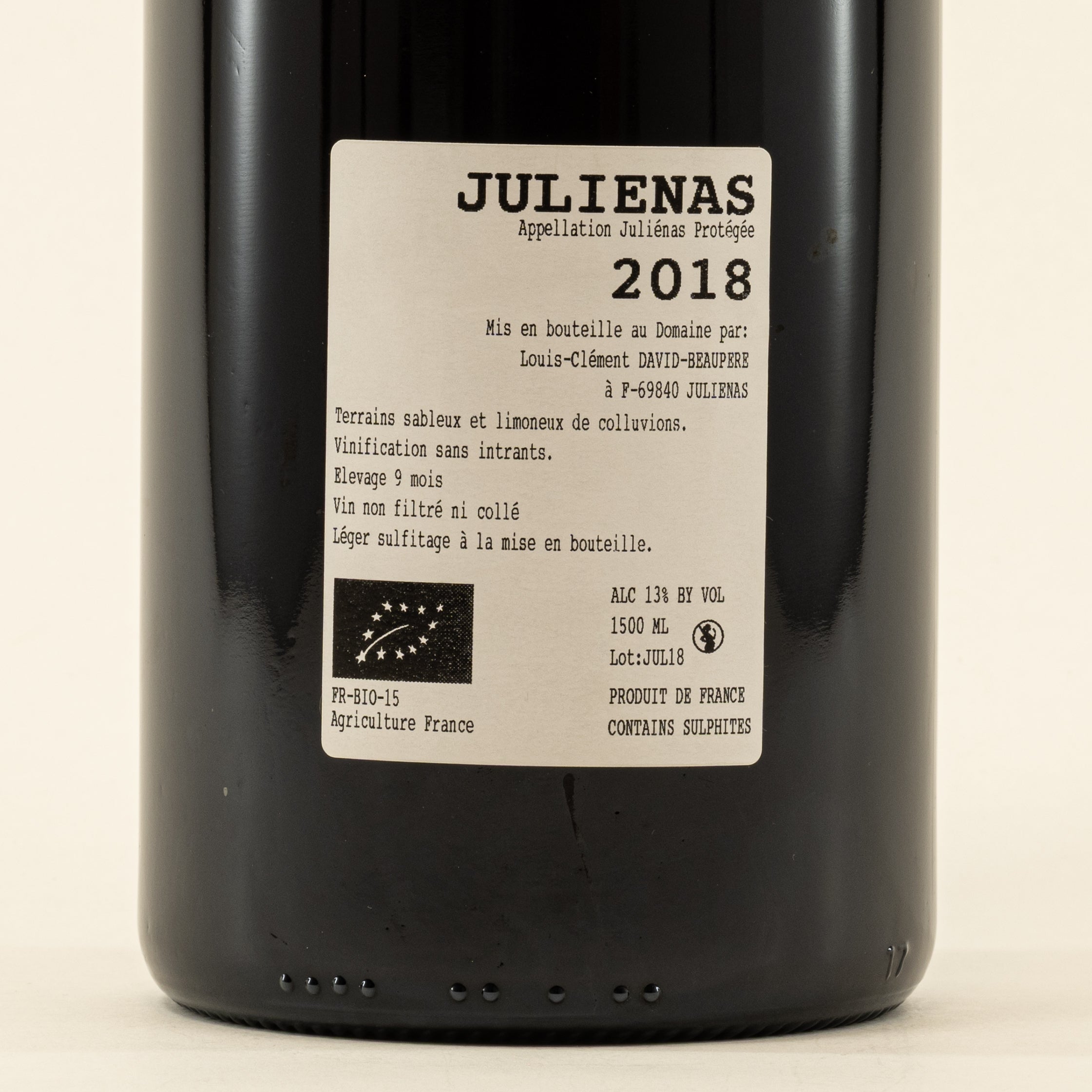 Julienas "Les Trois Verres” 2018 Magnum