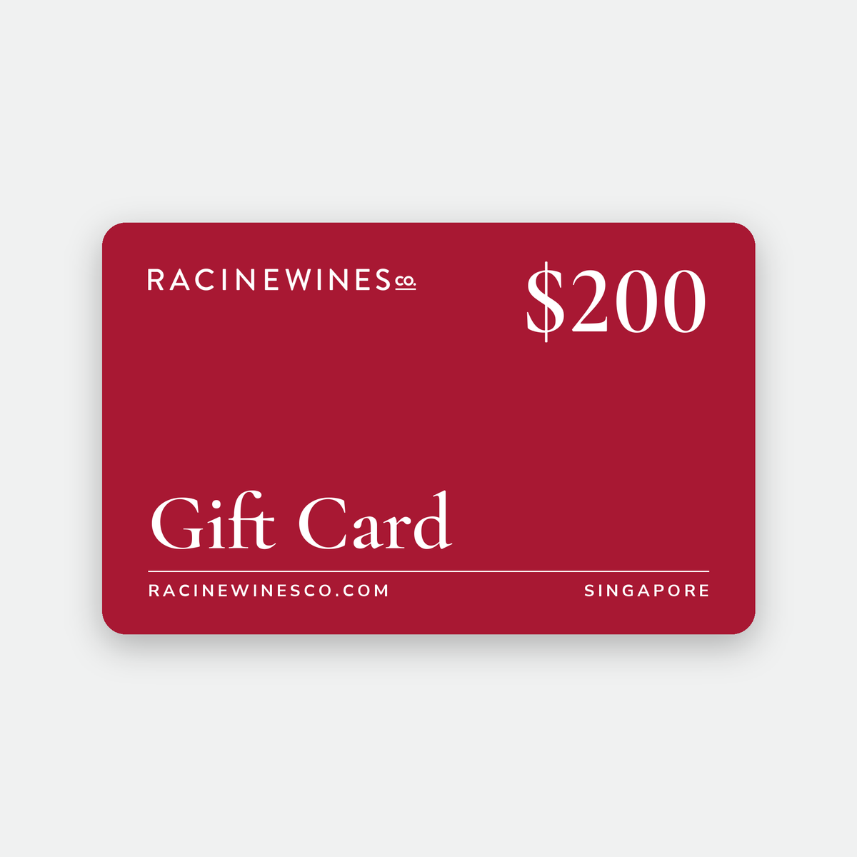 Racine Wines Co. Gift Card