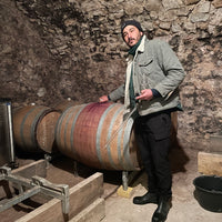 Barrel tasting of Myrko's various red wines